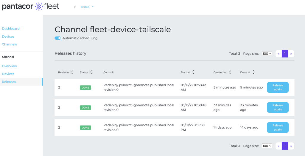 Pantacor Fleet Management Dashboard